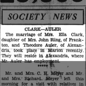 Marriage of Clark / Auler